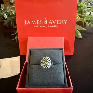 James Avery Spanish Lace Birthstone Ring  - Peridot, Sterling Silver, Size 7